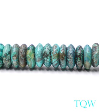 Large Rondelle Turquoise - Green Blue - 17 mm - 05-08-13