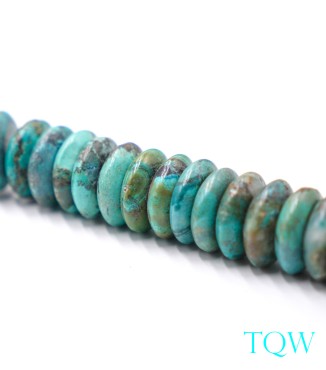 Large Rondelle Turquoise - Green Blue - 17 mm - 05-08-13
