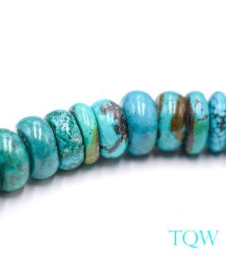 Large Rondelle Turquoise - Blue Green - 16 mm - 05-08-14