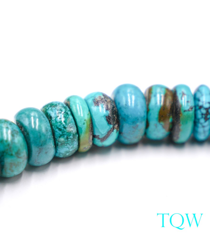 Large Rondelle Turquoise - Blue Green - 16 mm - 05-08-14