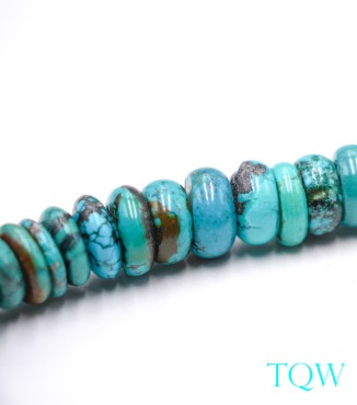 Large Rondelle Turquoise - Blue Green - 16 mm - 05-08-14