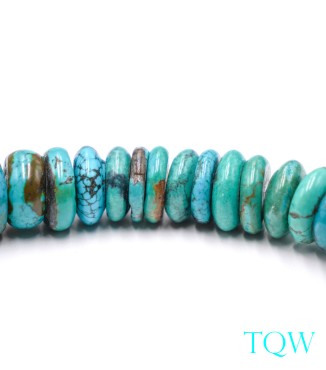 Large Rondelle Turquoise - Blue Green - 16 mm - 05-08-14