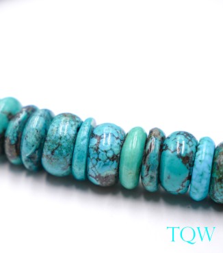 Large Rondelle Turquoise - Blue Green - 16 mm - 05-08-14