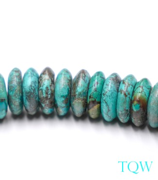 Large Rondelle Turquoise - Green Blue - 17 mm - 05-08-15