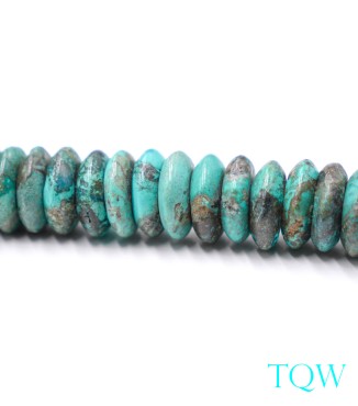 Large Rondelle Turquoise - Green Blue - 17 mm - 05-08-15
