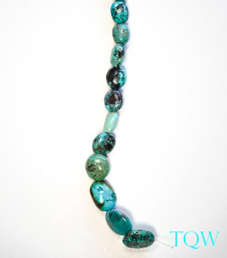 Graduated Oval Turquoise - Green Blue - 06-01-02