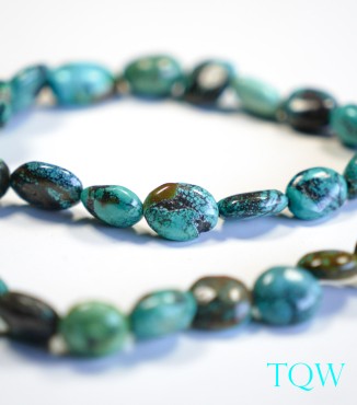 Graduated Oval Turquoise - Green Blue - 06-01-02