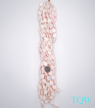 Leaf Beads - Pink Shell Beads - 06-03-01