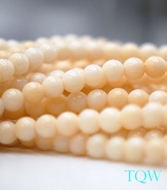 Round Beads - Yellow Shell Beads - 6 mm - 06-03-02