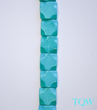 Square Beads - Turquoise Blue Magnesite - ID 07-04-07