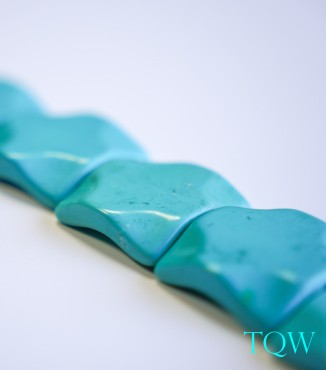 Square Beads - Turquoise Blue Magnesite - ID 07-04-07