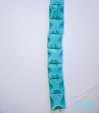 Square Beads - Turquoise Blue Magnesite - ID 07-04-07
