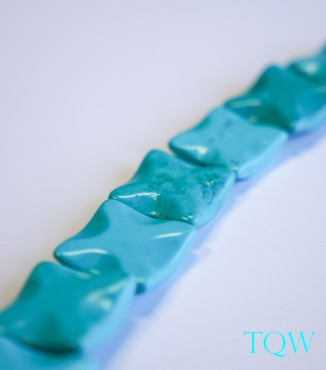 Square Beads - Turquoise Blue Magnesite - ID 07-04-07