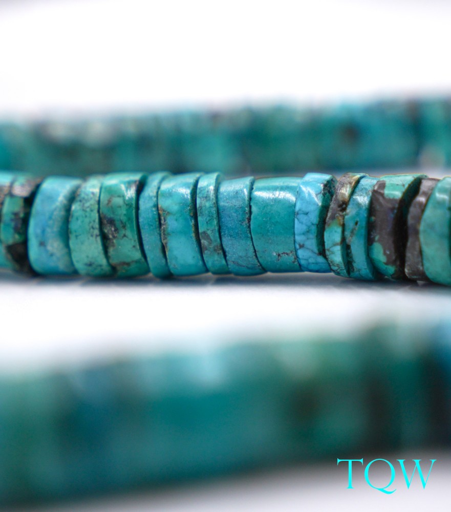 Heishi Turquoise - Blue Green - 13 mm - 09-01-09