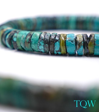 Heishi Turquoise - Green Blue - 11-12 mm - 09-01-10