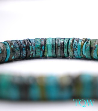 Heishi Turquoise - Green Blue - 11-12 mm - 09-01-10