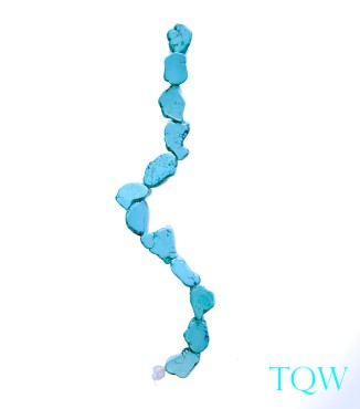 Turquoise Blue Magnesite Slab - 17-29 mm Width - 09-03-03